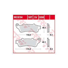 Trw Bromsbelaggssats Skivbroms Sinter Maxi Scooter Mcb Srm Fr N Kr