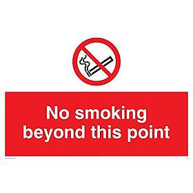 Viking Signs Ps A L M No Smoking Beyond This Point Skylt Plast