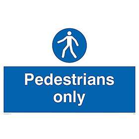 Viking Signs MC526 A4L V Pedestrians Only Skylt Vinyl 200 Mm H X 300