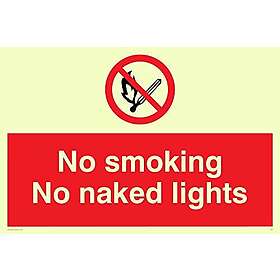 Viking Signs Ps A L P No Smoking No Naked Lights Skylt Plast