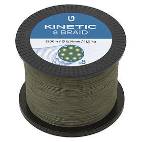 Kinetic 8 Braid 1200m Dusty Green 0 16mm 12kg Från 449 kr