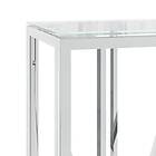 vidaXL Avlastningsbord 110x30x70 cm rostfritt stål och glas 350025
