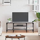 vidaXL TV-benk grå sonoma 121x35x45 cm konstruerat trä & järn 831806