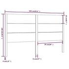 vidaXL Sengegavl vit 166x4x100 cm massiv furu 818731