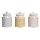 DKD Home Decor Burk Blå Rosa Gul Dolomite Shabby Chic (12 x 12 16 cm) (3 antal)