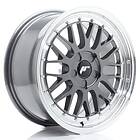 Japan Racing JR Wheels JR23 17x8 ET20-45 5H BLANK Hyper Gray w/Machined Lip