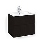 Macro Design Crown Line/push-open Servantskap 2 Skuff med Light Servant Svart eik 80cm 8