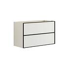 Dansani Inzo Alu-ramme Svart Servantskap Slim 2 Skuff NCS Farge 60cm