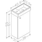 Korsbakken Small Møbelpakke B41xd23xh69cm Svart eik 40cm