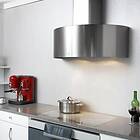 Røroshetta Luna Sense Vegghengt Børstet Stål 60 x 85cm Uten Kanal Ekstern Motor