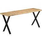 vidaXL Bänk med levande kant 105 cm massivt mangoträ