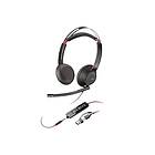 HP POLY Blackwire 5220 Stereo USB-C Headset +3.5mm Plug +USB-C/A Adapter