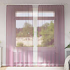 vidaXL Voile gardiner med öglor 2 st lila 140x225 cm