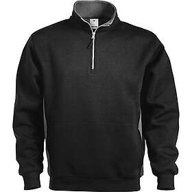 Fristads SWEATSHIRT KORT ZIP 1705 DF SVART STL XS