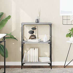 vidaXL Bokhylla 3 hyllplan grå sonoma 59x35x90.5 cm konstruerat trä 837615