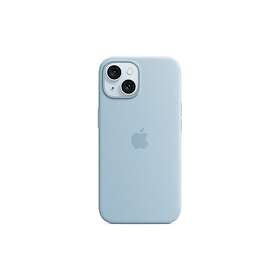 Apple iPhone 15 Silicone Case with MagSafe Light Blue