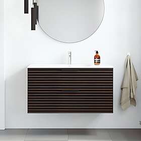 Macro Design Crown Stripe Servantskap 2 Skuff med Light Servant Svart eik 60cm 14