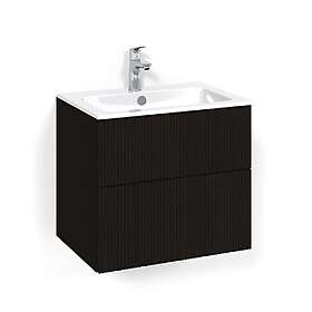 Macro Design Crown Line/push-open Servantskap 2 Skuff med Light Servant Svart eik 60cm 8