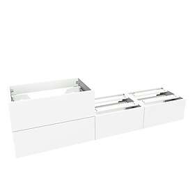 VikingBad Servantskap Slett Mie Smart 200x46x57cm Svart Matt 200cm