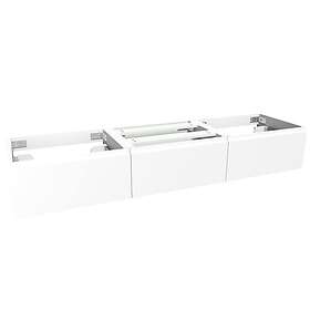 VikingBad Servantskap Fingergrep MIE Demi 180 cm (3x60cm) Lys eik 180cm Dobbel