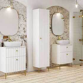 Dansani You Rillet Høyskap Slim 1 dør Natur eik NCS Farge Høyre Hengslet