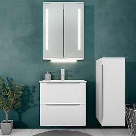 Linn Bad Mari Høyskap med Skuffer Hvit Matt 60cm