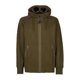 C.P. Company Diagonal Raised Fleece Full Zip Goggle Hoodie (Herr)