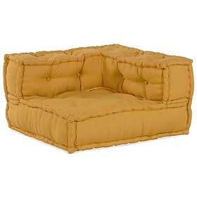 vidaXL Modulärt puff gul 140x70x36 tyg