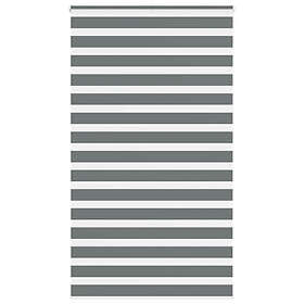 vidaXL Rullgardin zebra mörkgrå 125x230 cm tyg bredd 120,9cm polyester