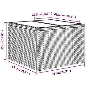 vidaXL Loungegrupp med dynor 6 delar svart konstrotting 3222494