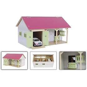Kids Globe Horse Stable Pink with 2 Boxes and Storage 1:32