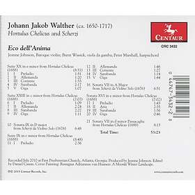 Eco Dell'anima, Johann Jakob Walther Johann Jakob Walther: Hortulus Chelicus Sch