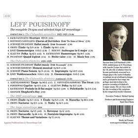 Pouishnoff Complete 78rpm & Selected Saga Lp Recordings CD