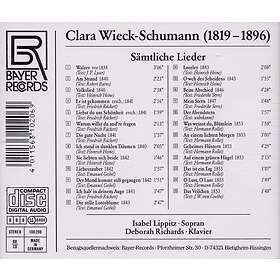 Wieckschumann, Lippitz, Richards Complete Lieder CD