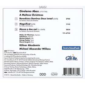 Abos, De Villoutreys, Koelner Akademie Maltese Christmas CD