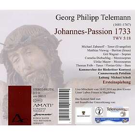 Michael Scholl Johannes Passion CD