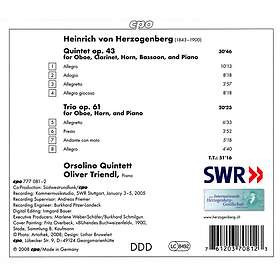 Orsolino Quintet, Anne Angerer, Jan Wessely, Oliver Triendl Quintet Op. 43 Trio 