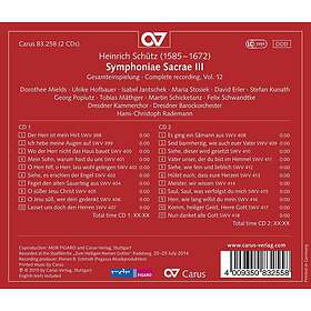 Mields, Dresdner Kammerchor Symphoniae Sacrae Iii Vol. 12 CD