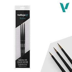 Vallejo Brush: Definition Set Natural Hair (4/0 3/0 2/0)