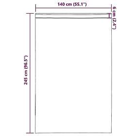 vidaXL Voile gardiner med stångfickor 2 st vinröd