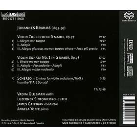 Gluzman, Sinfonieorchester, Gaffigan Johannes Brahms: Violin Concerto & Sonata No 1 CD
