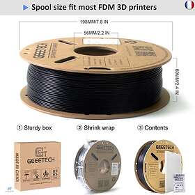 Geeetech PLA+ Svart 1.75mm 1kg