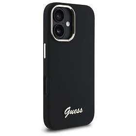 Guess Étui en silicone avec logo et cadre en métal pour iPhone 16