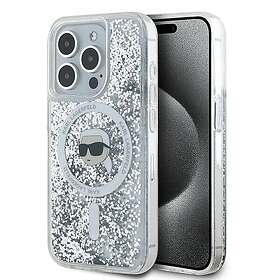 Karl Lagerfeld Flytende Glitter Head Deksel med MagSafe for iPhone 15 Pro