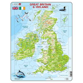 Larsen Storbritannien & Irland Topografisk Karta 80 Bitar