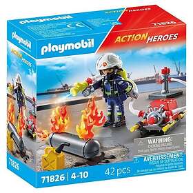 Playmobil  Action Heroes 71826 Firefighter With Water Pump