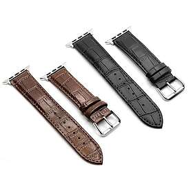 Skalo Läderarmband med Krokodilmönster för Apple Watch SE 3 40mm