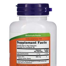 Now Slippery Elm 400mg 100 Capsules