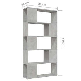 vidaXL Bookcase 80x24x155cm