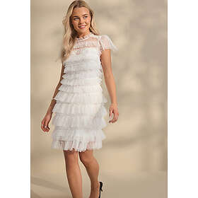 Bubbleroom Høyhalset tyll med volang Kjole